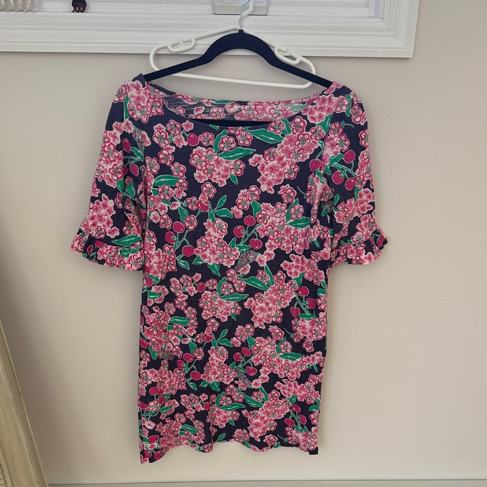 Lilly Pulitzer Pink and Green Floral Dress